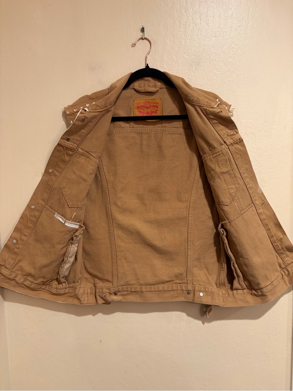 Levi Strauss Southwestern Desert Sand Denim Vest, Men’s size M, Country Vibes - Picture 5 of 6